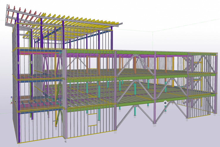 steel frame إطار فولاذي