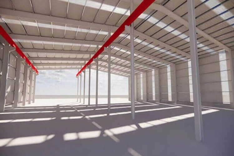 warehouse steel frame مستودع الصلب إطار