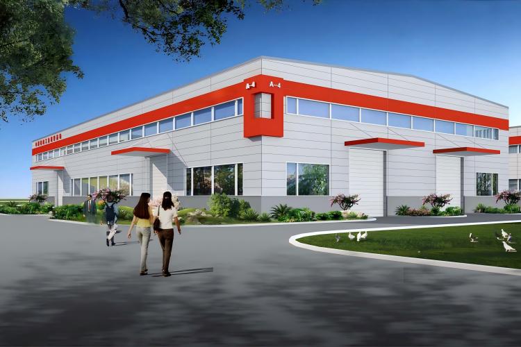 بناء المصنع