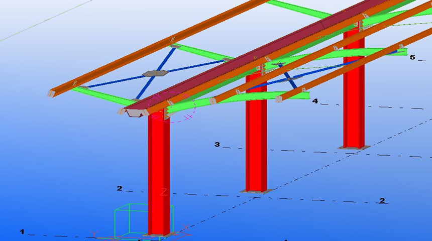 إطار فولاذي لمحطة الحافلات